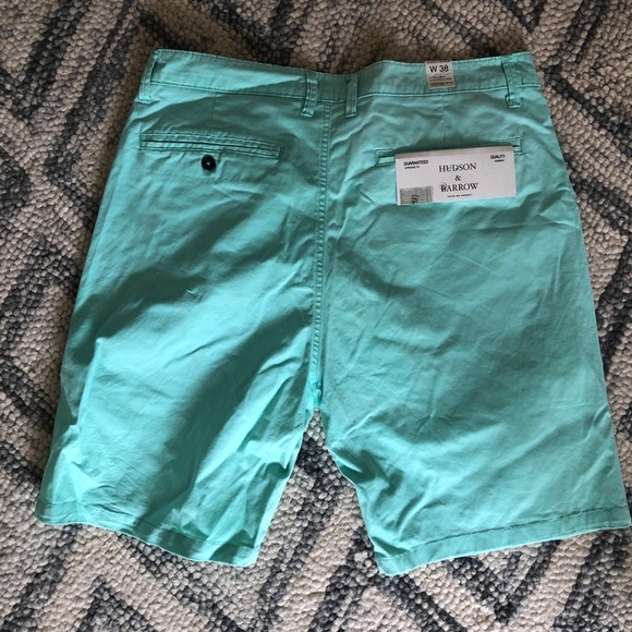NWT Hudson & Barrow Mint men shorts Sz 38 - Picture 3 of 6